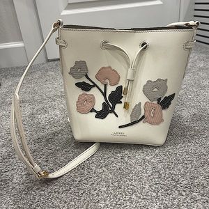 Lauren Ralph Lauren cross body bucket bag!